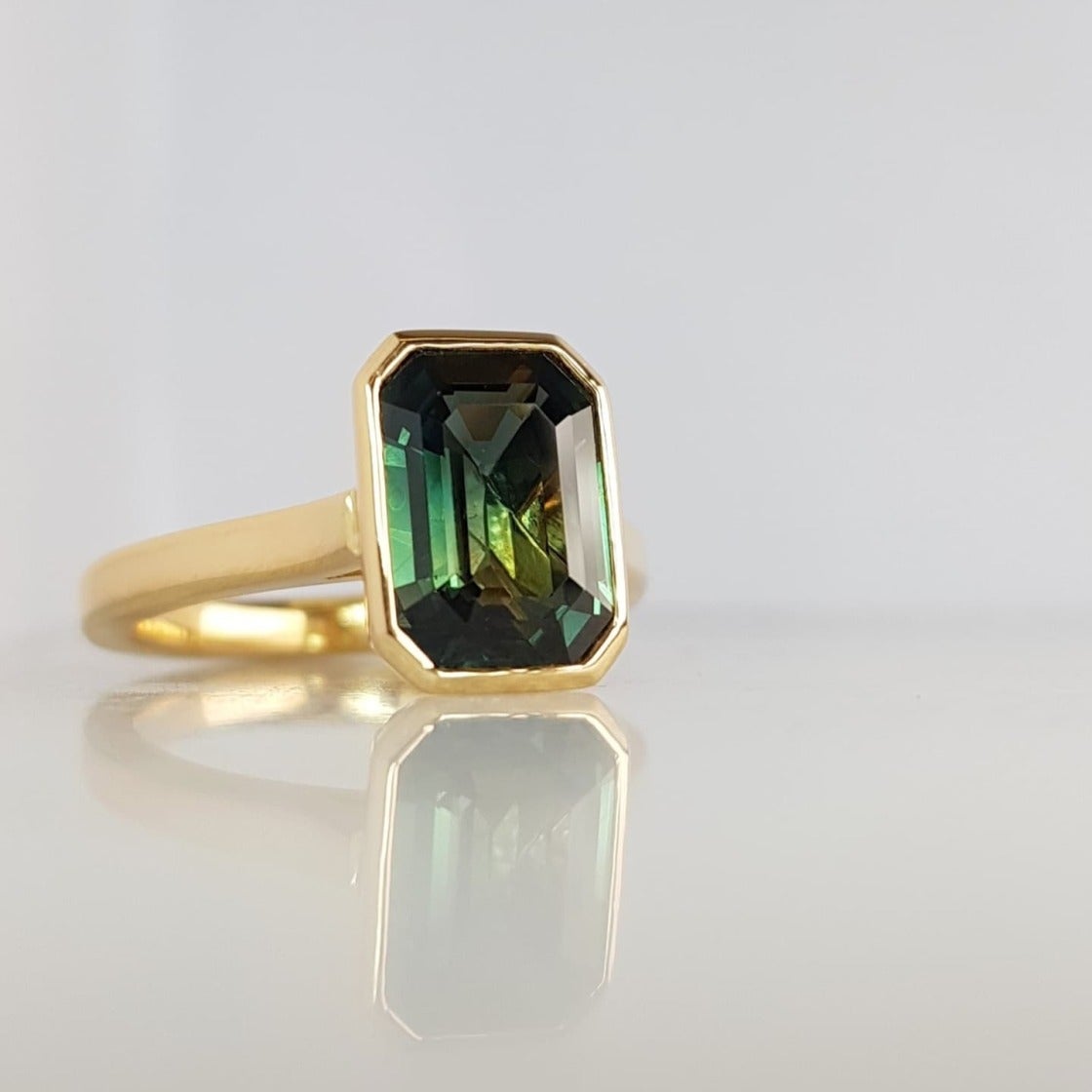 35500 : 18 Carat Yellow & White Gold Sapphire & Diamond Ring - Abrecht Bird  Jewellers